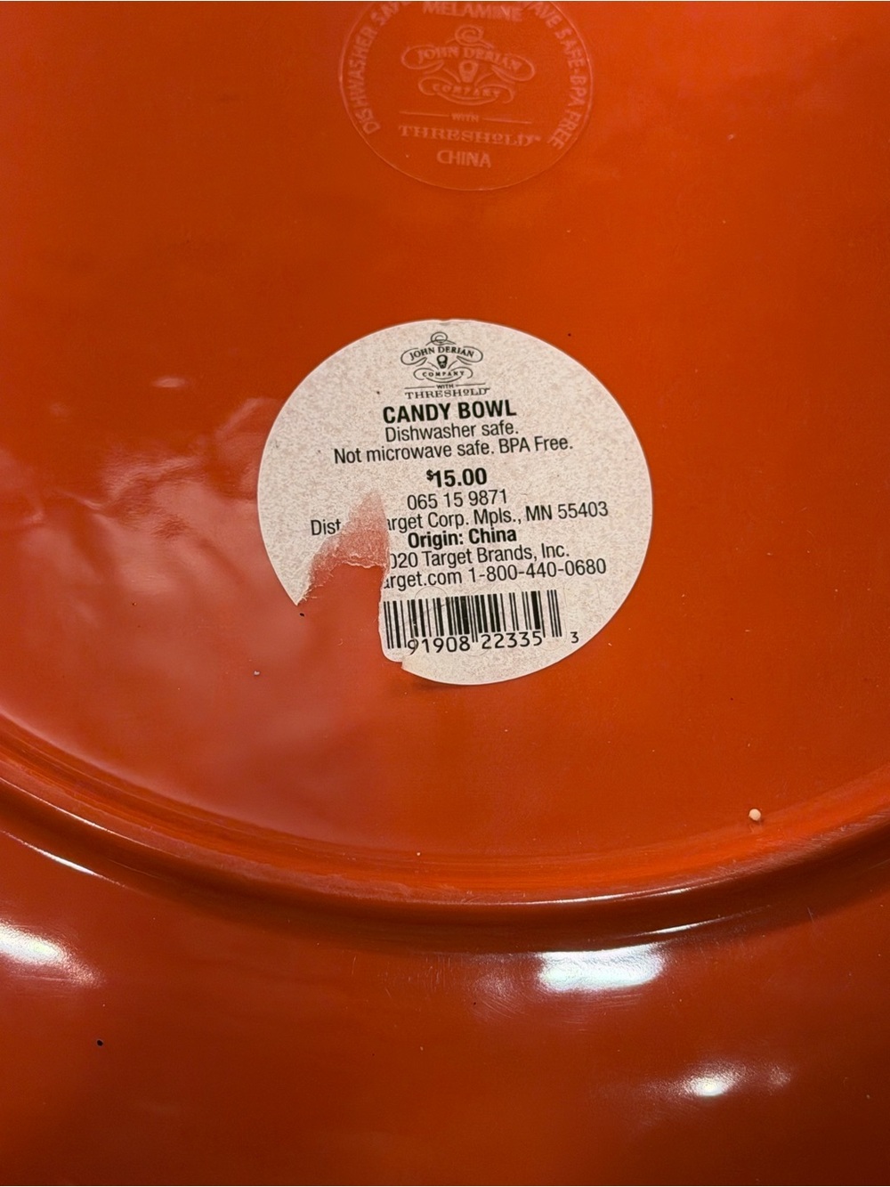 NWT John Derian for Target Halloween Melamine Pumpkin Serving Bowl 5 Qt - Picture 6 of 7